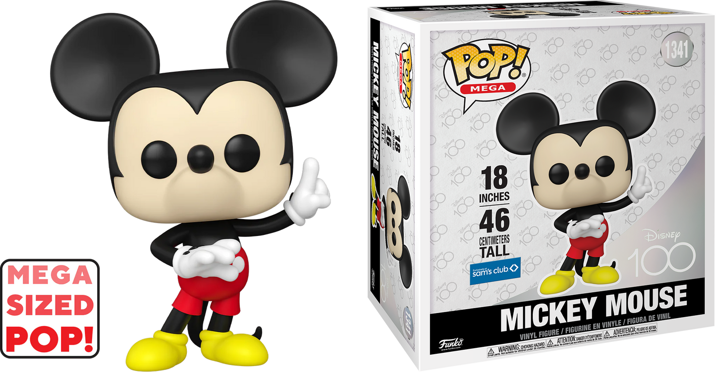Funko POP! Disney 100th Anniversary Mickey Mouse 18" Vinyl Collectible Mega Figure #1341