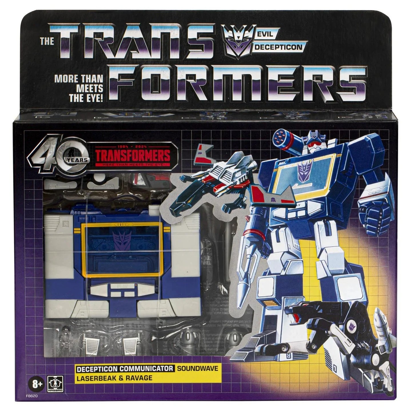 Transformers: Retro 40th Anniversary Soundwave, Laserbeak, & Ravage Action Figure