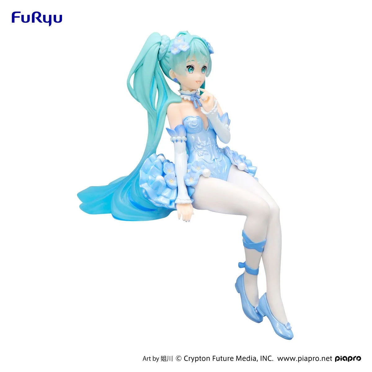 Vocaloid Hatsune Miku Flower Fairy Nemophila Pail Blue Color Ver. Noodle Stopper Statue