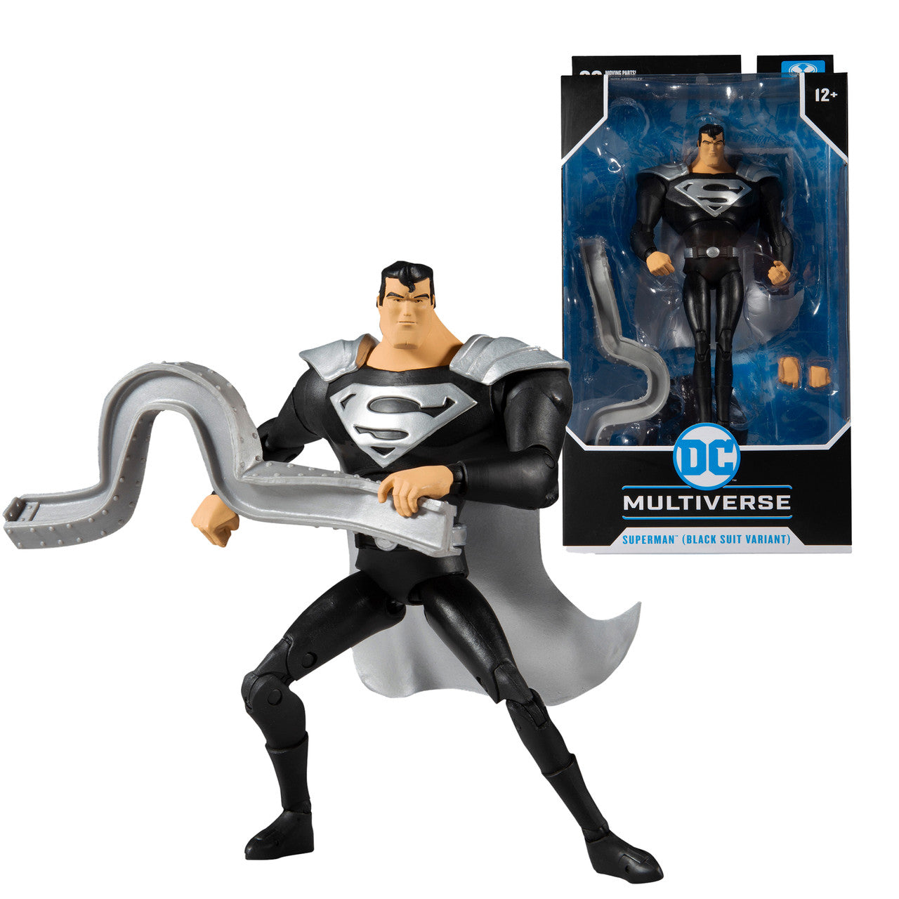 DC Multiverse Superman W/Black Suit (Superman: The Animated Series) 7" Figure