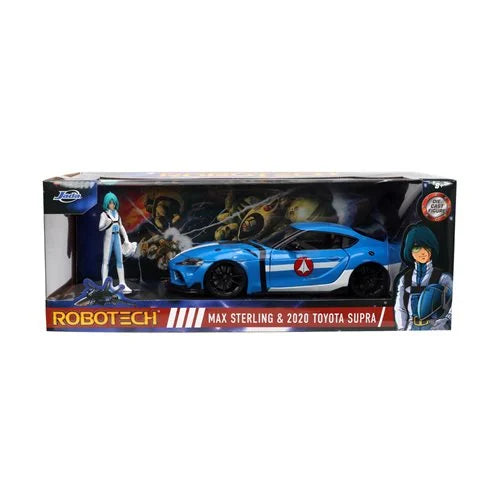 Robotech Hollywood Rides 2020 Toyota Supra 1:24 Scale Die-Cast Metal Vehicle with Max Sterling Figure