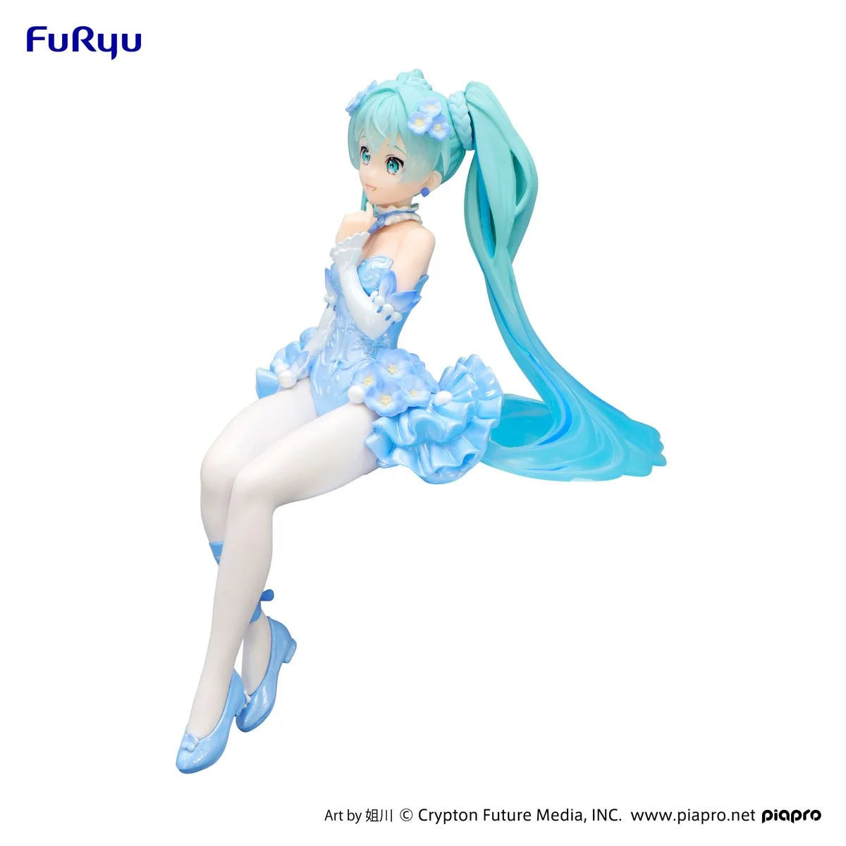 Vocaloid Hatsune Miku Flower Fairy Nemophila Pail Blue Color Ver. Noodle Stopper Statue
