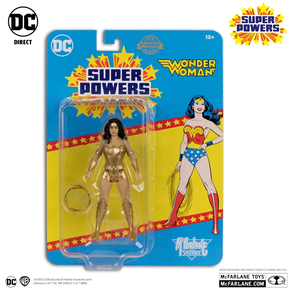 DC Super Powers Wonder Woman 40th Anniversary Gold Edition 4 1/2-Inch Scale Action Figure