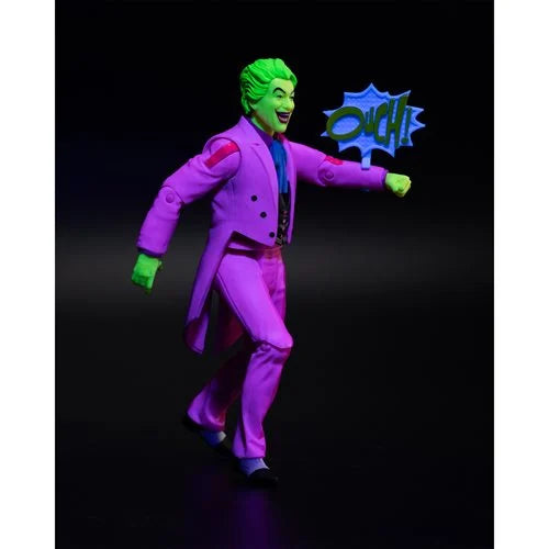 DC Retro The Joker Batman: Classic TV Series Black Light Gold Label 6-Inch Action Figure - Entertainment Earth Exclusive