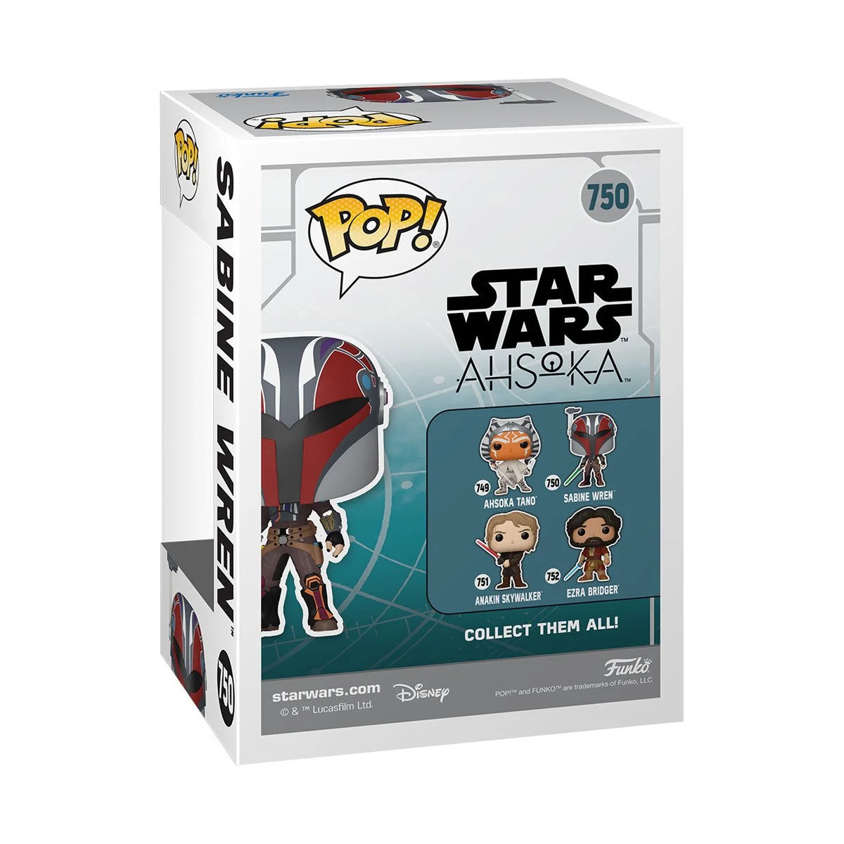 Funko Pop! Star Wars: Ahsoka Series 3 Sabine Wren (Mandalorian Armor)Vinyl Figure #750