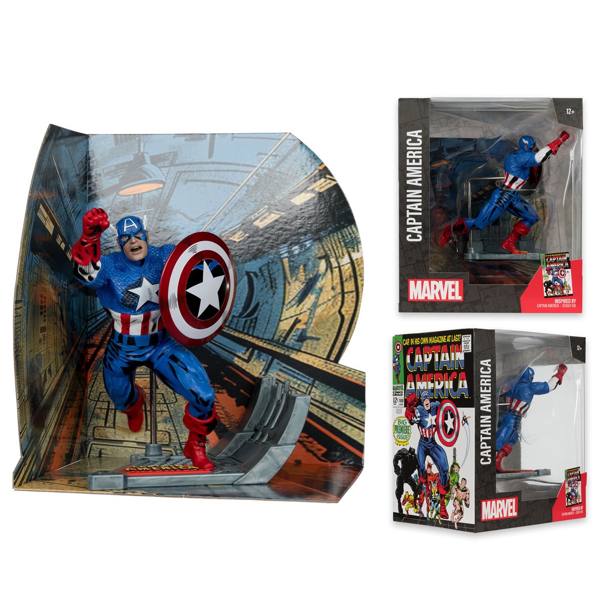 Marvel Captain America Captain America #100 1:10 Scale Posed Figure with Scene