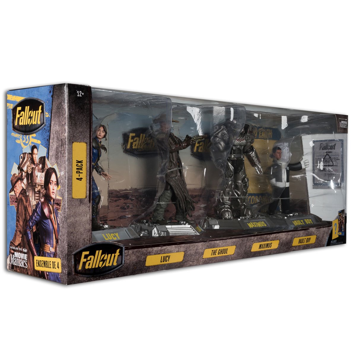 Fallout Movie Maniacs Lucy, Maximus, The Ghoul, and Vault Boy 6-Inch Posed Figure 4-Pack