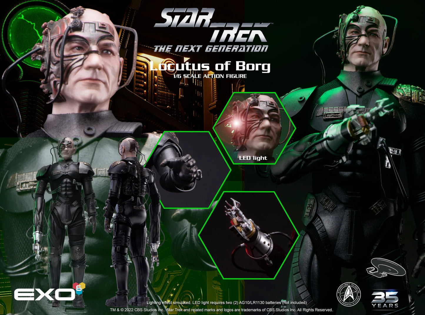 Star Trek: The Next Generation Locutus of Borg 1:6 Scale Action Figure by EXO-6
