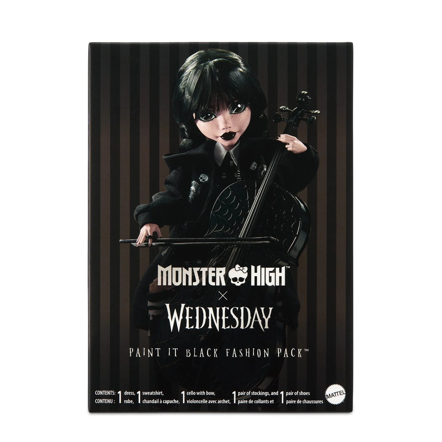 Monster High Wednesday Addams Mattel Creations Exclusive Paint It Black Fashion Pack