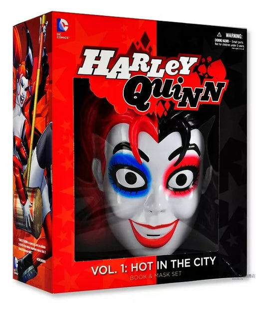DC Comics Harley Quinn Book & Mask Set
