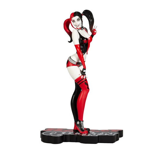 DC Direct Harley Quinn Red White and Black by J. Scott Campbell Statue